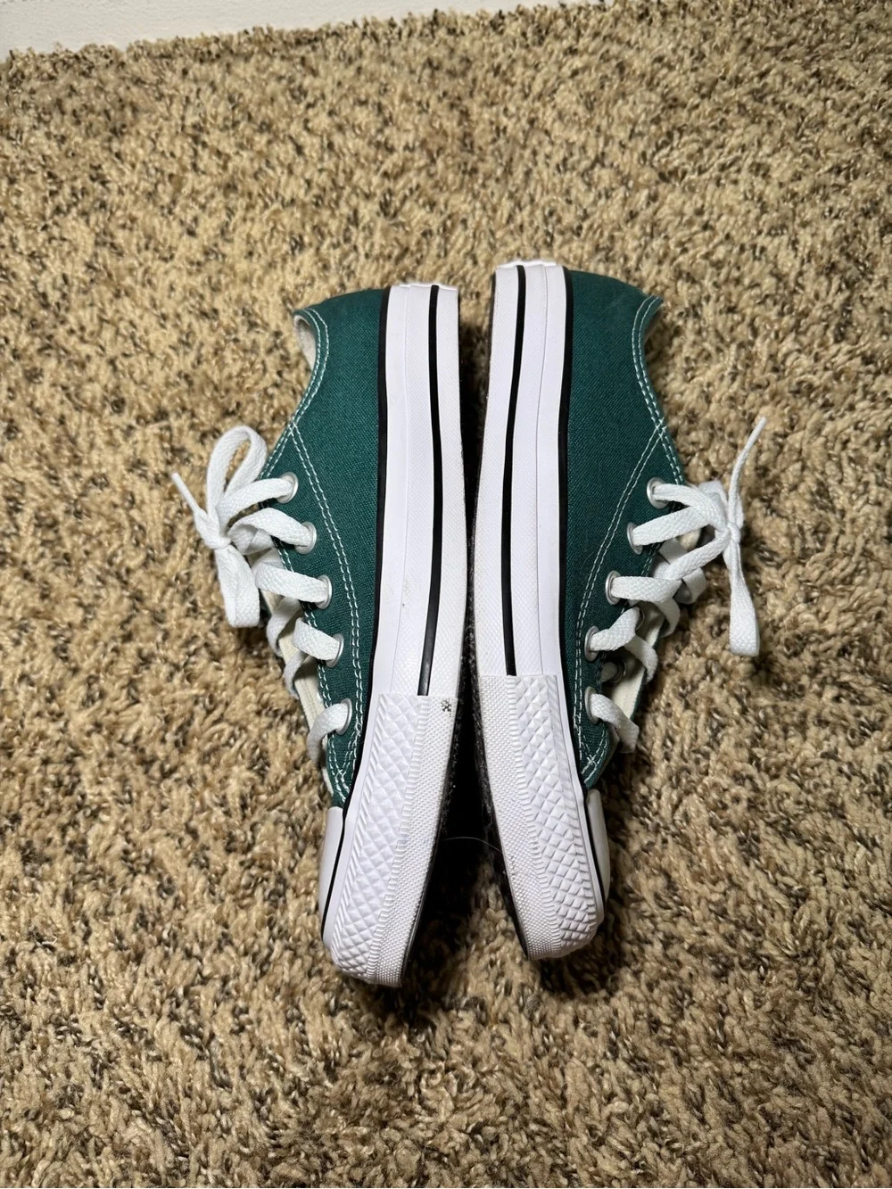 Converse Womens Dark Green Low Top Sneakers - Picture 7 of 9